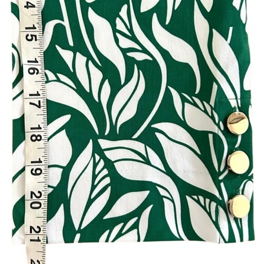 Soft Surroundings Superla Slim Leg Crop Pants Leaf Print Ankle Pants Size 6/8 - Picture 5 of 15